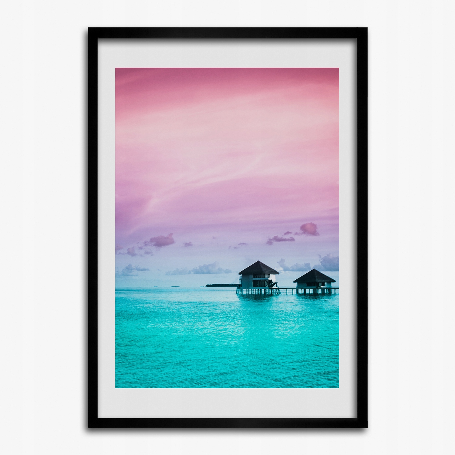 Foto rámeček na zeď Bungalovy na vodě 50x70 cm