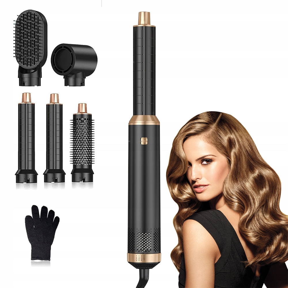 Vysoušeč vlasů sada Automatická rotační kulma na narovnávání vlasů 5 v 1