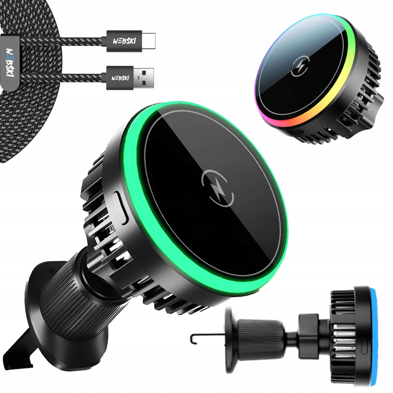 Držák Indukční Nabíječky MagSafe 15W Do Mřížky Chlazení Baterie Kabel