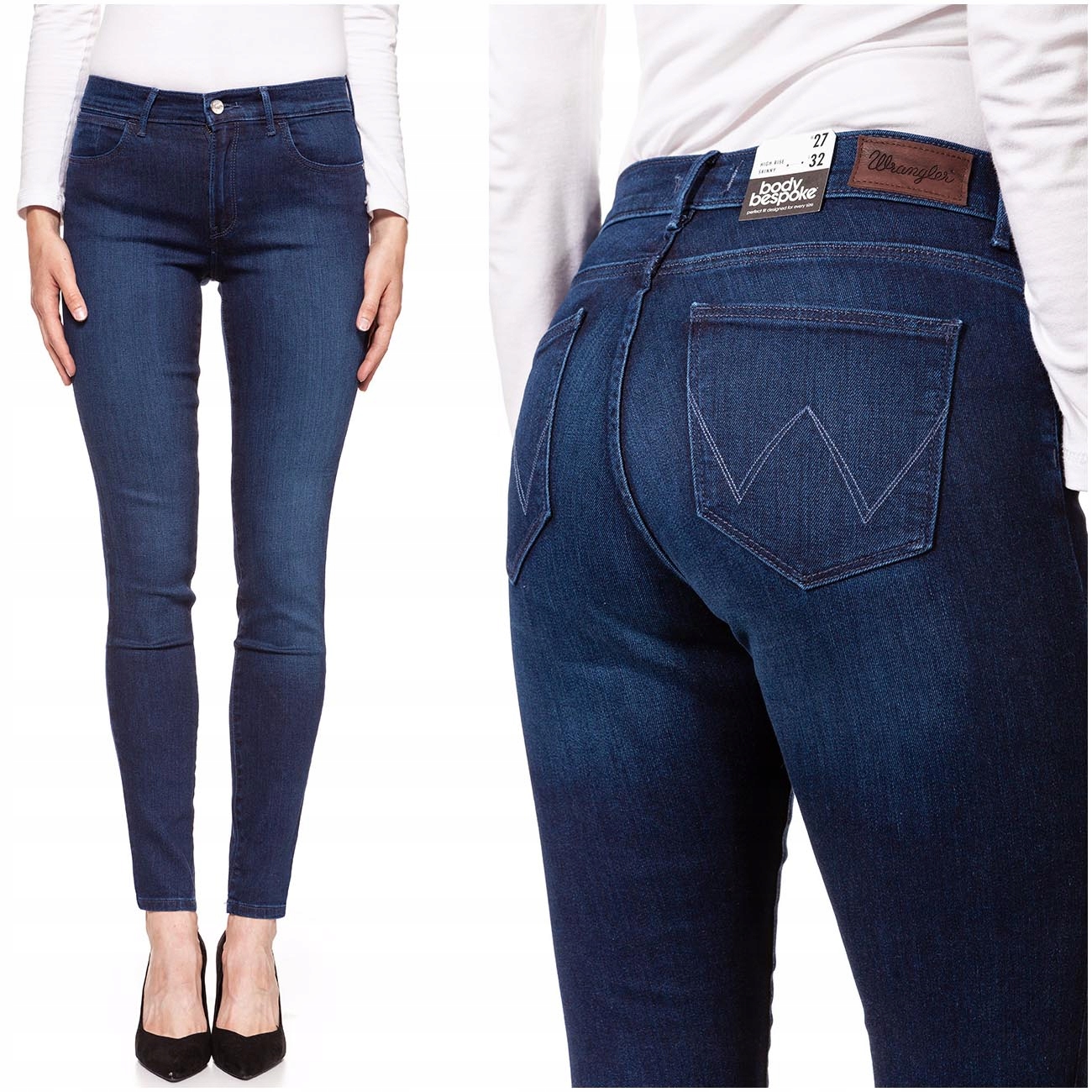 

Wrangler H Rise Damskie Spodnie Jeansowe W26 L32