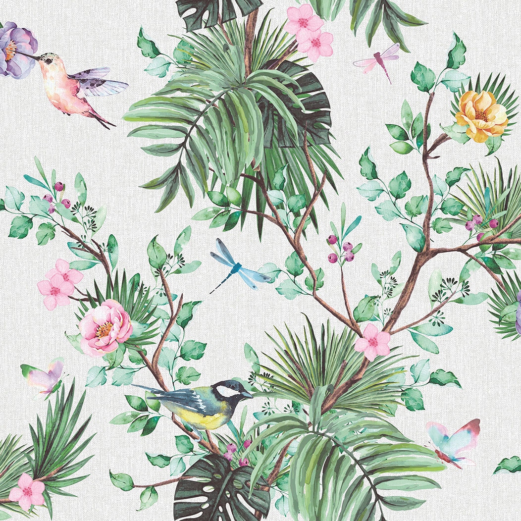 Flizelinová Tapeta Džungle Rostlinná Zvířata