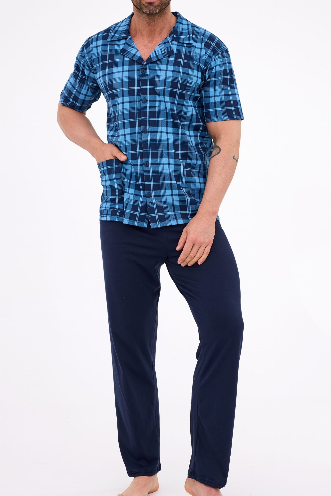 Rozepínací pánské pyžamo s krátkým rukávem Cornette 318/58 [Velikost L]