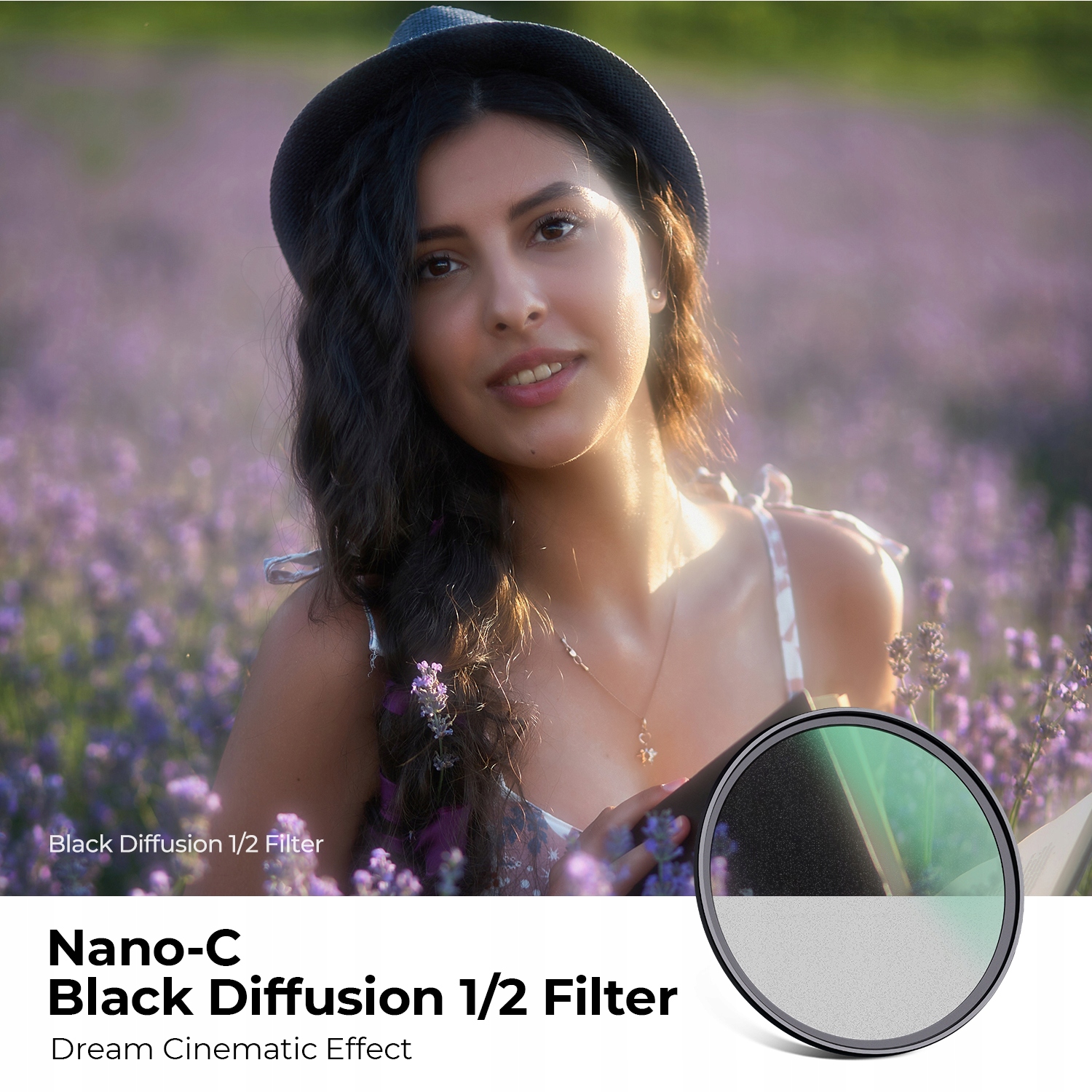 Filtr dyfuzyjny Black Mist 1/2 52mm Nano-C K&F Model Filtr dyfuzyjny Black Mist 1/2 Nano C