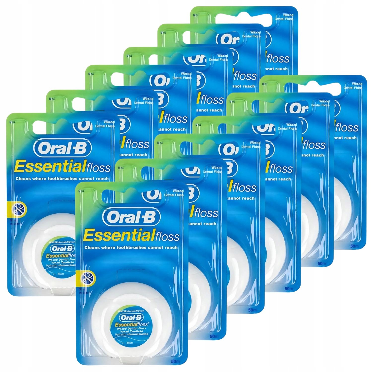 12x Oralb Essential Floss 50 m Wax nić dentystyczna woskowana