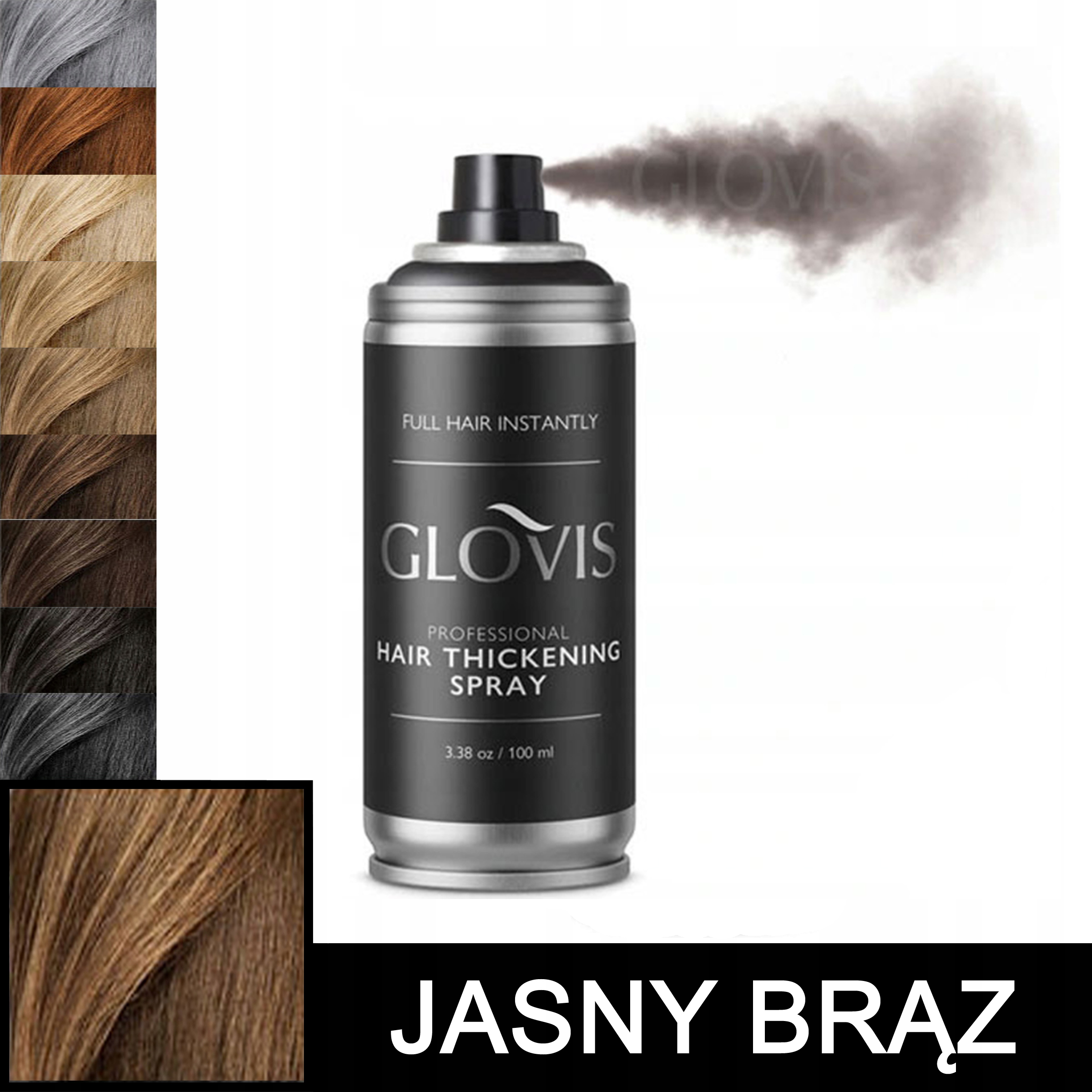 Doskonałe Włókna GLOVIS Thickener 100ml - Jasny Brąz -Light Brown Jakość***