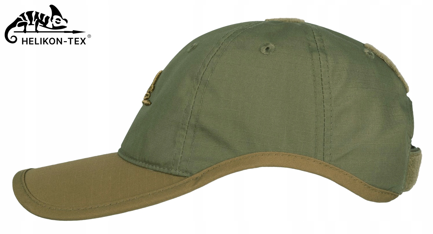 Czapka z Daszkiem HELIKON LOGO Bejsbolówka Regulowana na rzep OLIVE / GREEN Model LOGO PC RS