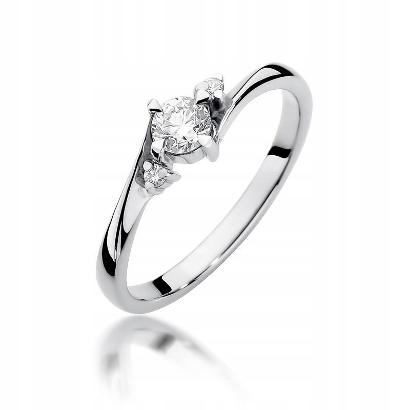 

Złoty pierścionek diamenty brylanty 0,28 Ct Grawer