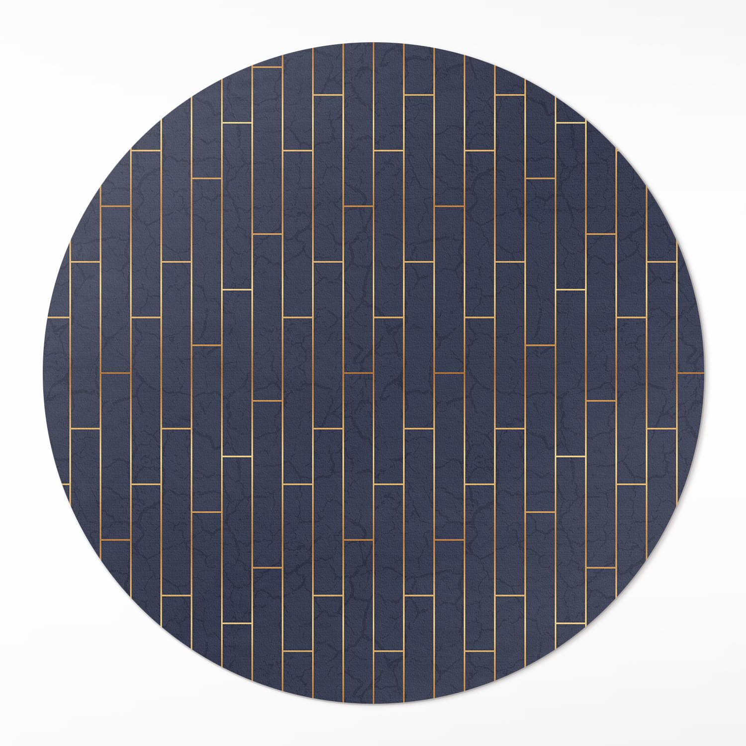 Okrúhly Pvc koberec Rozmer ⌀ 140 cm Moderné tmavé parkety s pravidelnými líniami