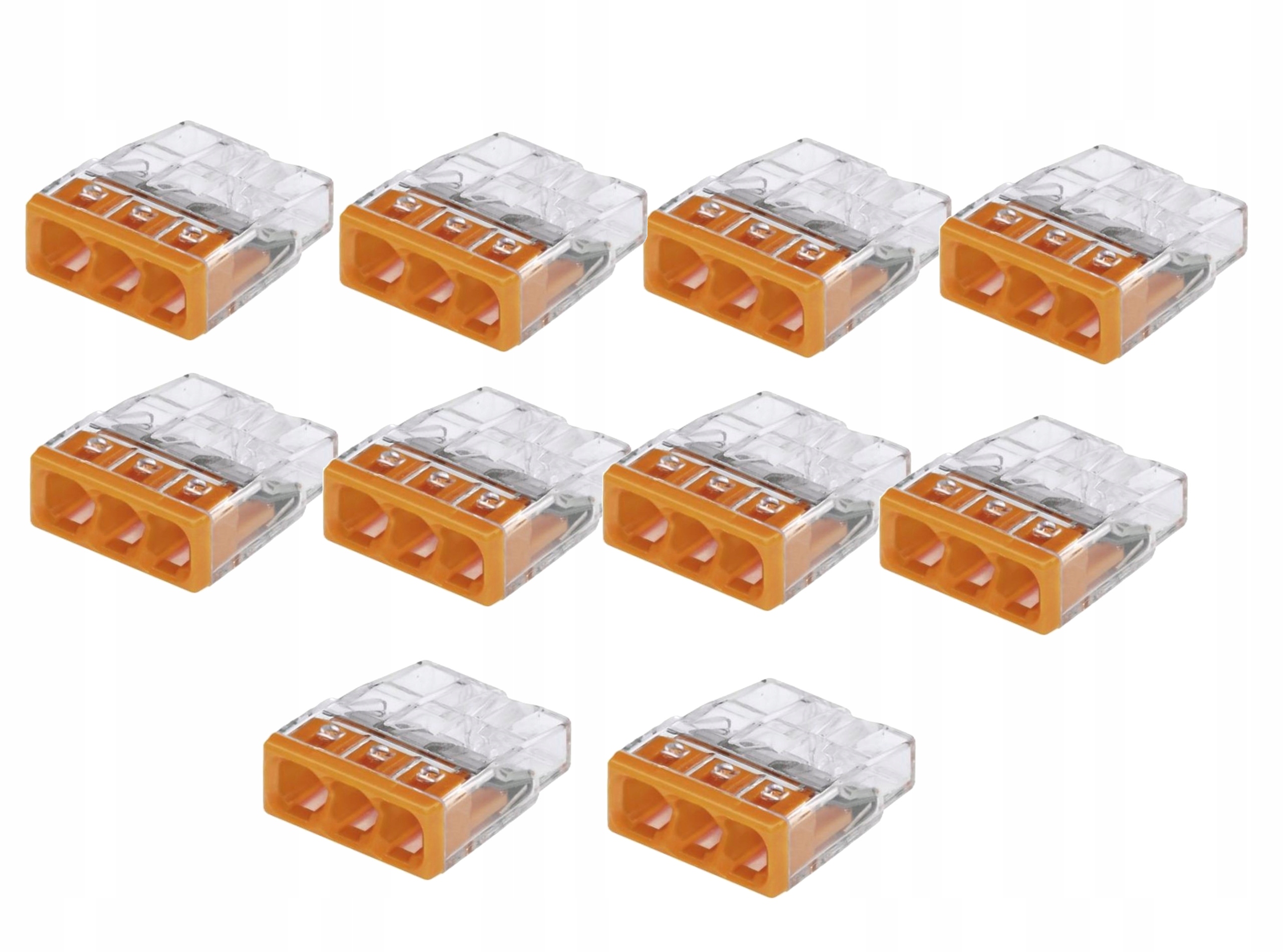 

10 x Złączka Wago 3-tor 2273-203 samozaciskowa