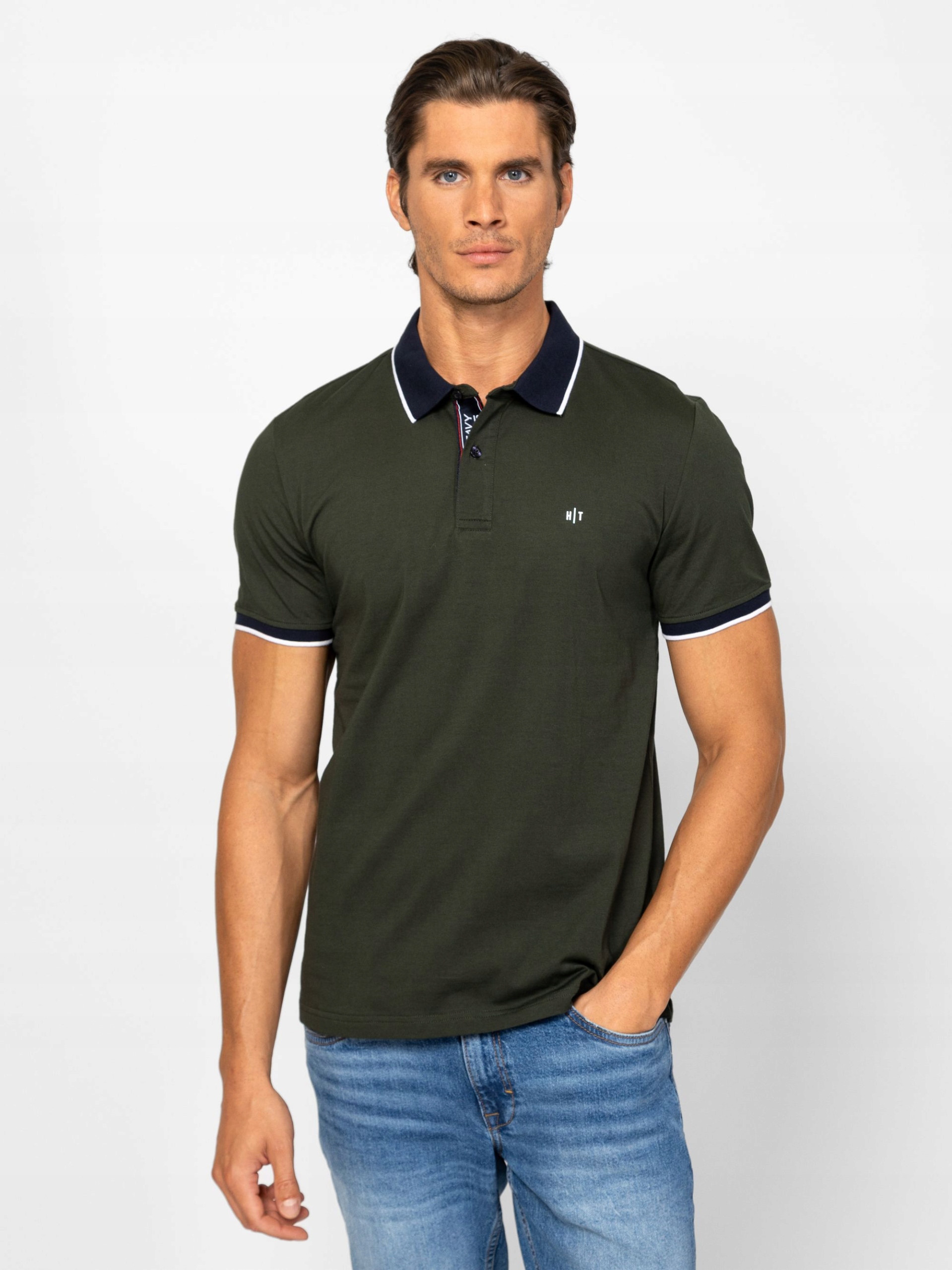 Heavy Tools Pánské Tričko Polokošile Polo Dimes Forest Zelené M