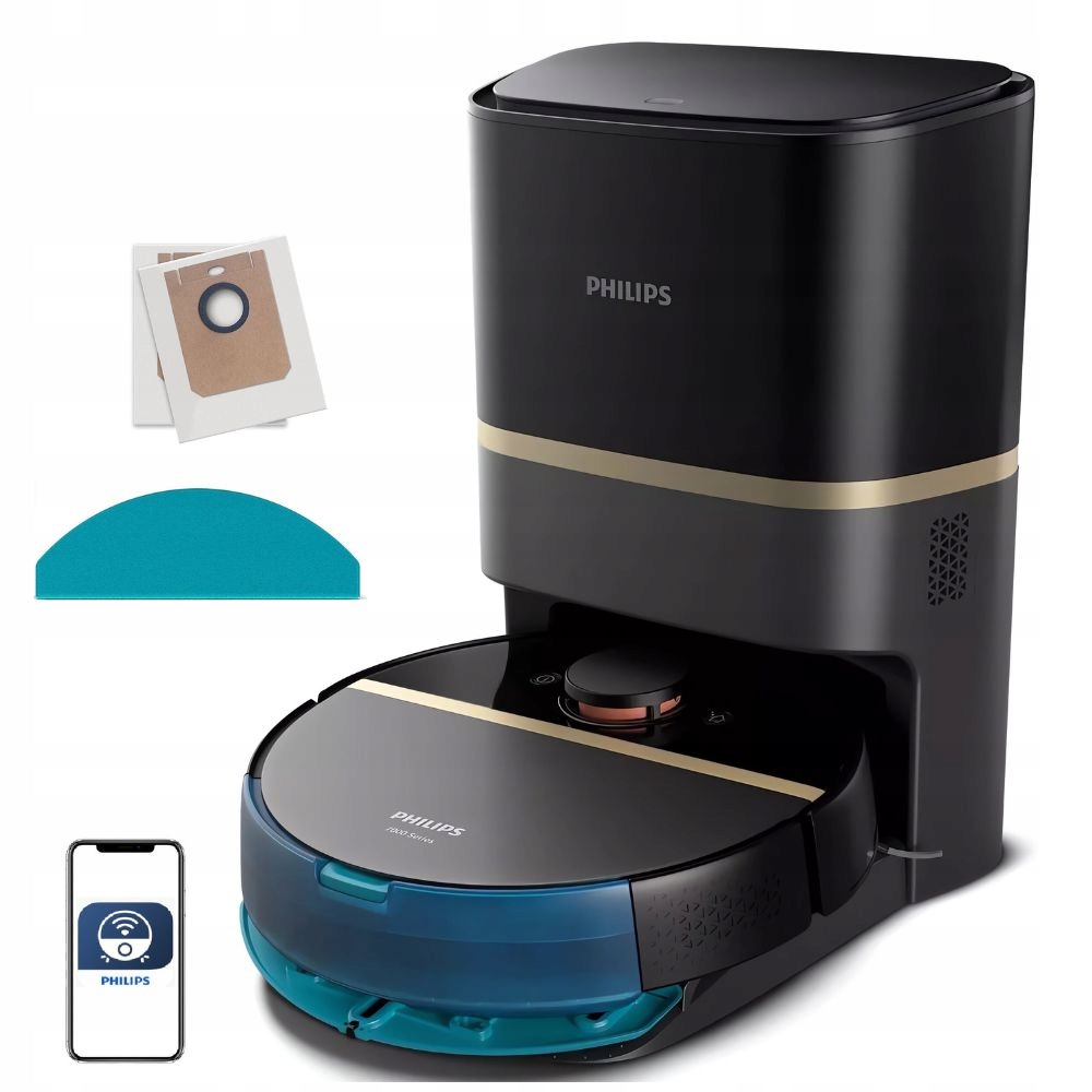 Mopovací robot stanica Séria 7000 Philips Aqua čierny XU7100/01