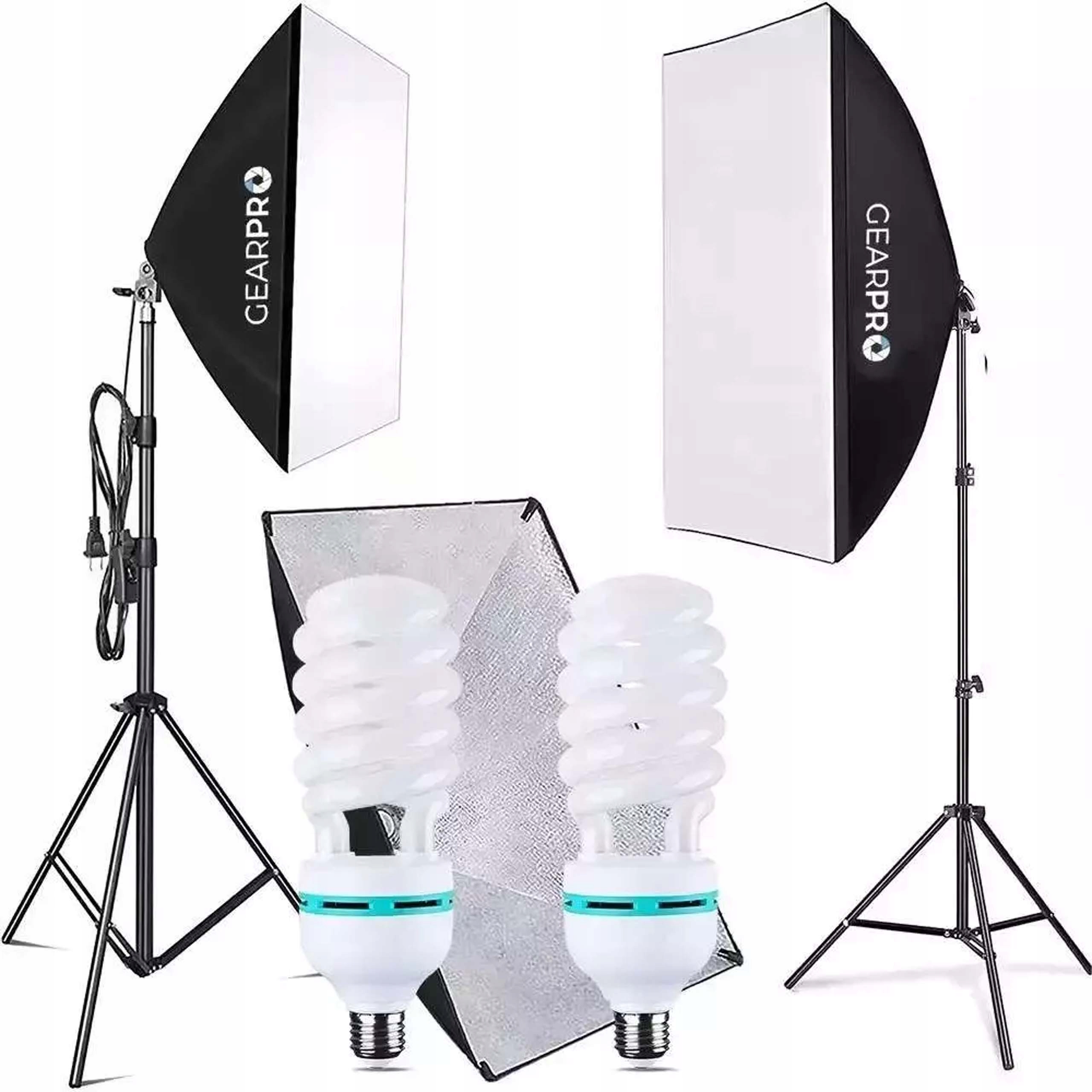 Softbox Lampa Softbox Zestaw 2x 150W Statywy Studyjny do Fotografii Zdjęć EAN (GTIN) 5904689288191