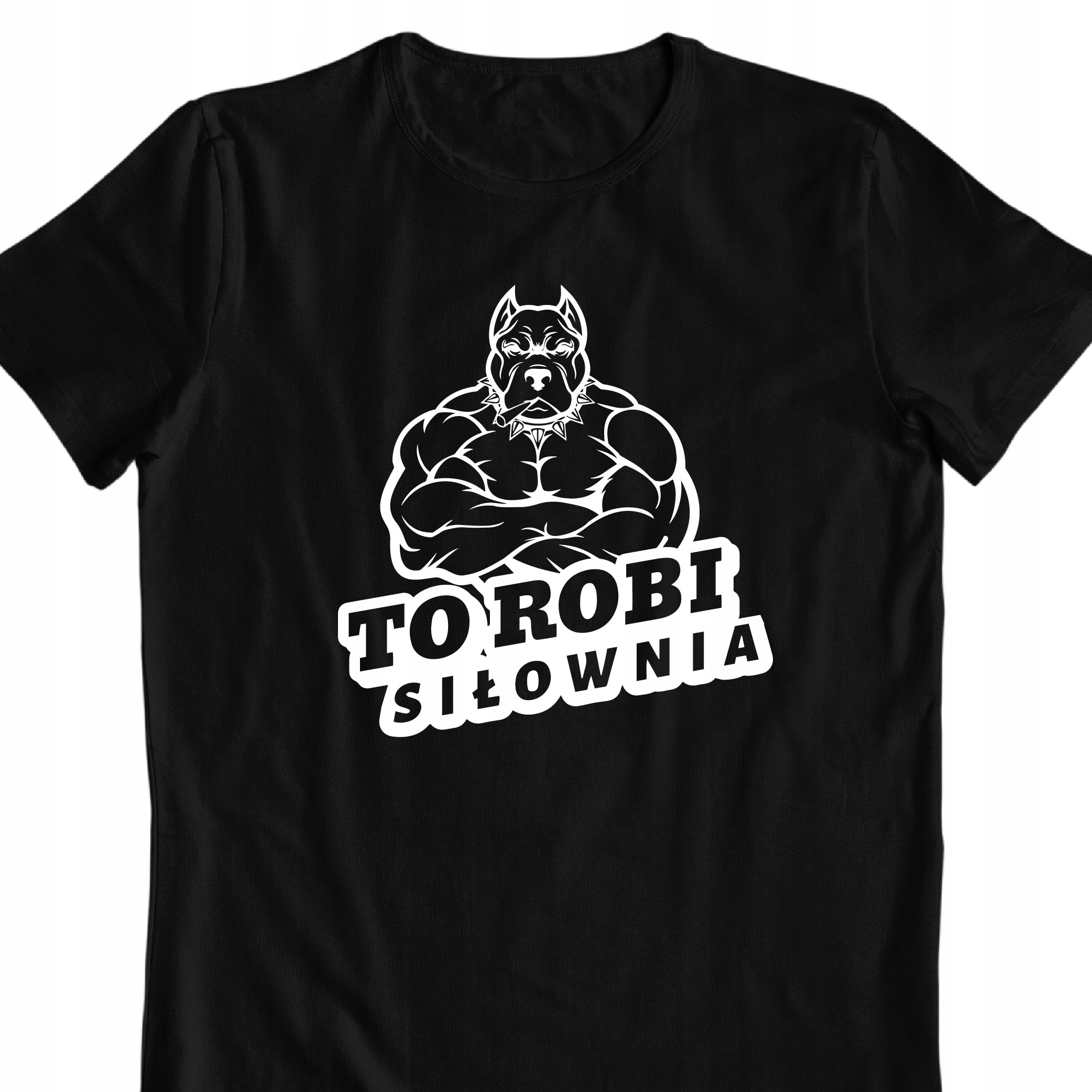 

Koszulka Bluzka To Robi Siłownia Pies Amstaff Gym