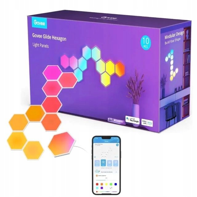 Govee Světelné panely Glide Hexa (10 panelů) H6061