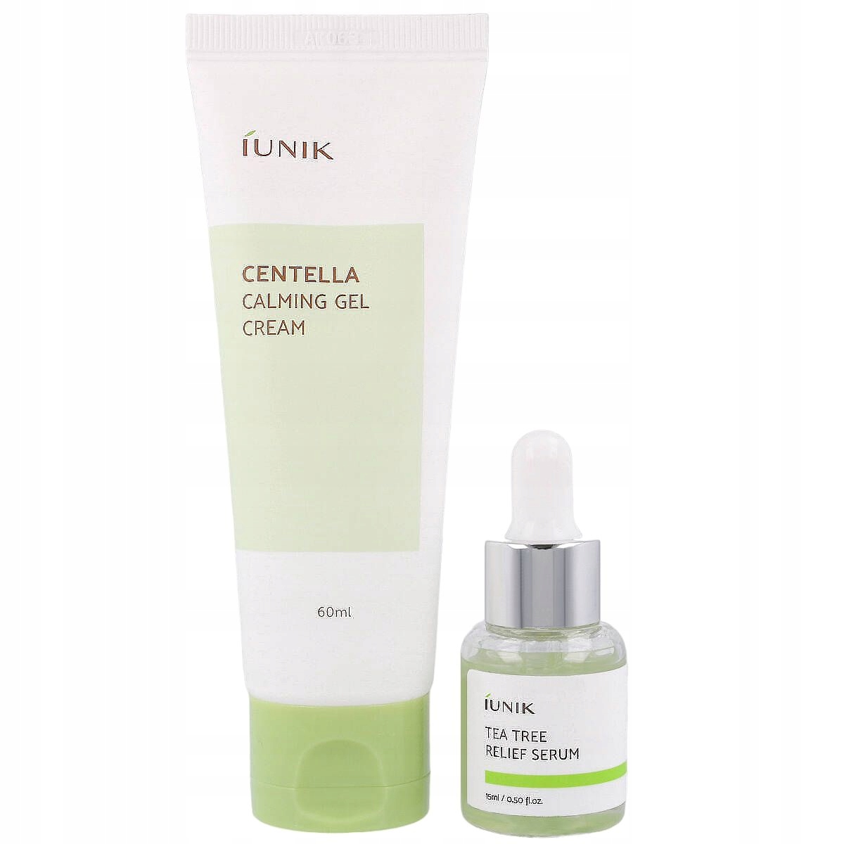 IUNIK SET Centella Edition (Centella Gel Cream 60 ml + Tea Tree Serum 15 ml) - Łagodząco-nawilżający zestaw do pielęgnacji twarzy — 6