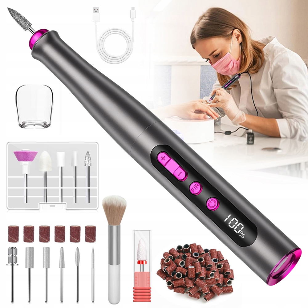 Frézovací sada na nehty Elektrický Pilník na nehty Manikúra