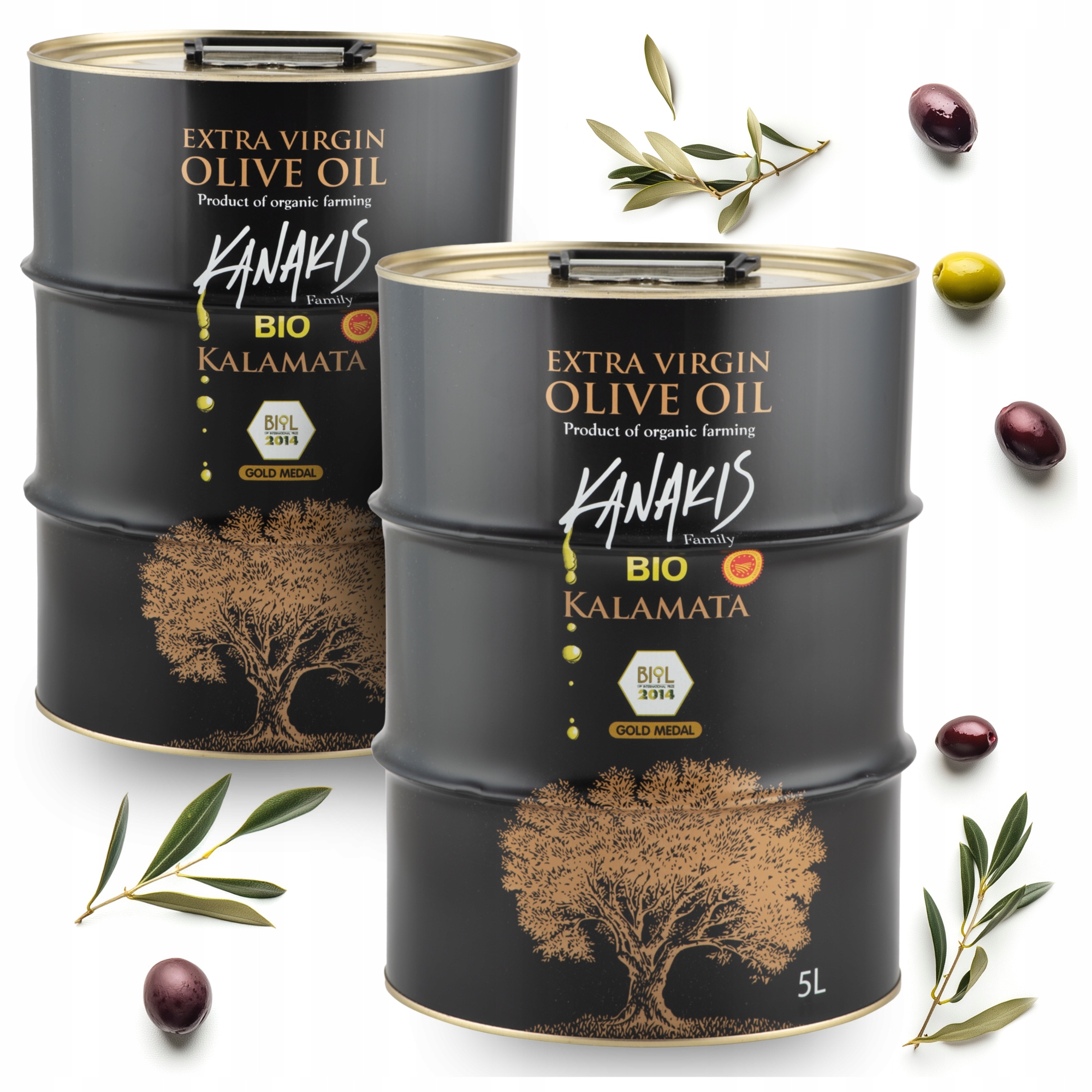 Oliwa z Oliwek Olej Extra Virgin Grecka Bio Eko 2x 5L Wysokopolifenolowa