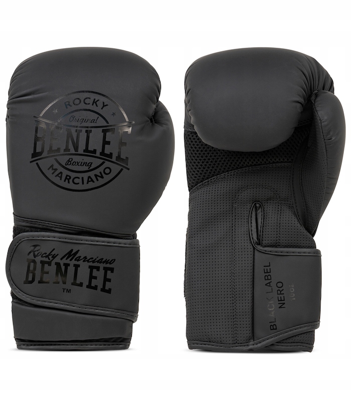 Męskie Rękawice Bokserskie Benlee Black Label Nero Sparingowe BOKS_12 oz.