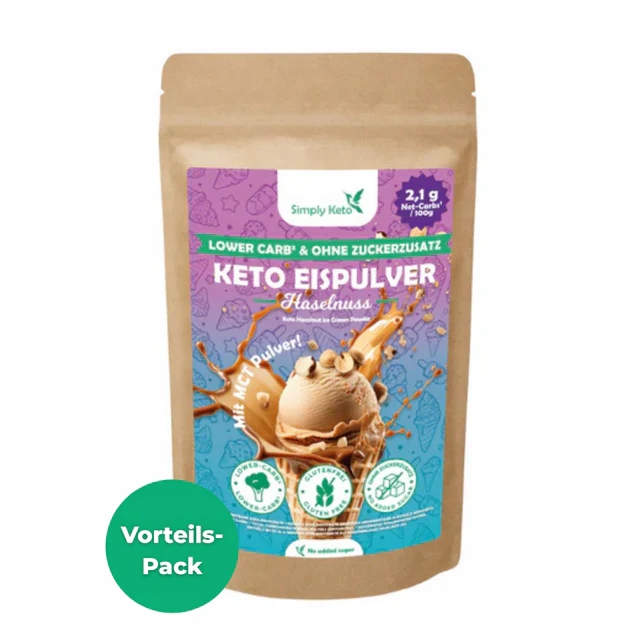 Keto zmrzlina s Mct olejem s příchutí lískových oříšků 500 g Simply Keto