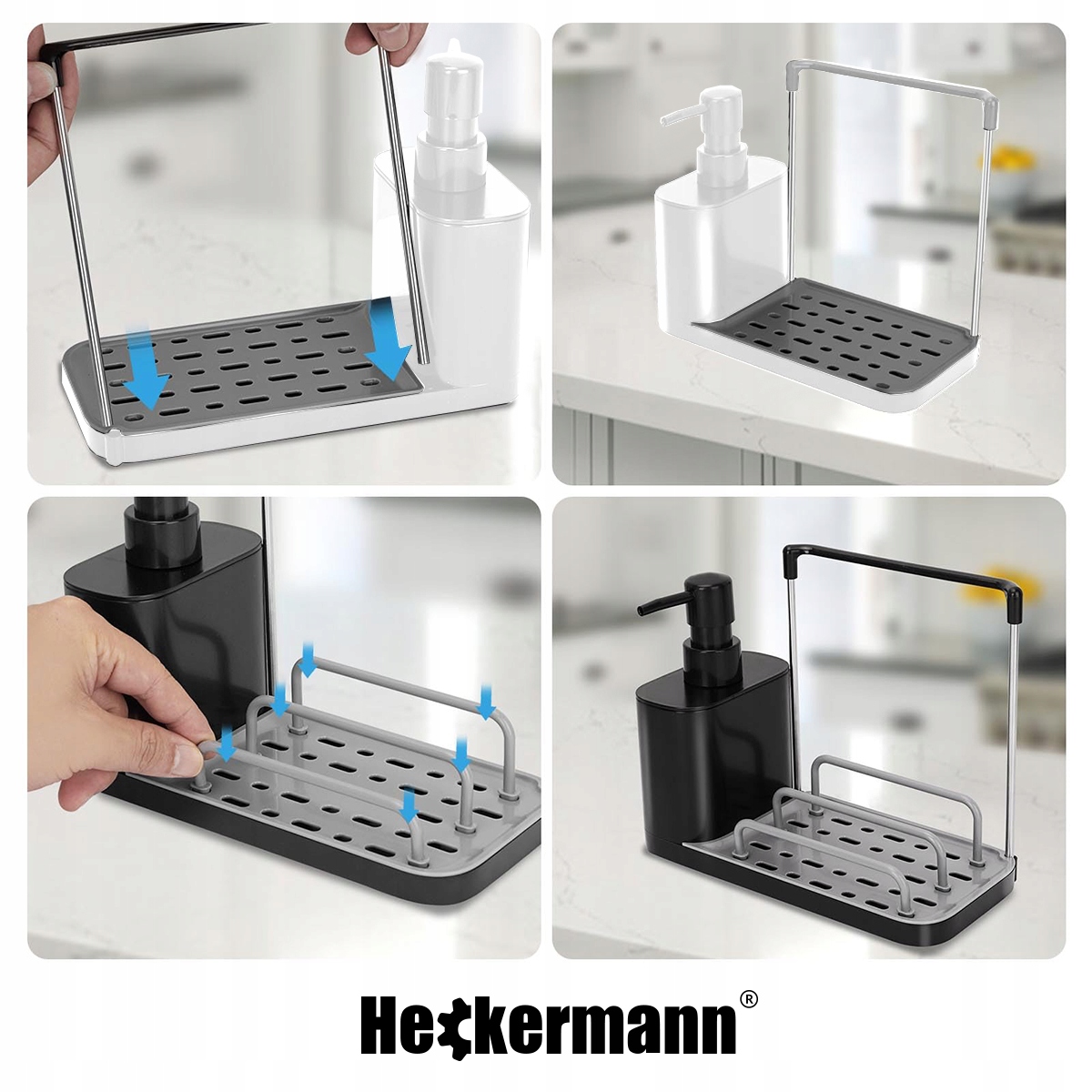 Kuchenny dozownik płynu Heckermann KH20039 Biały Kolor dominujący biały