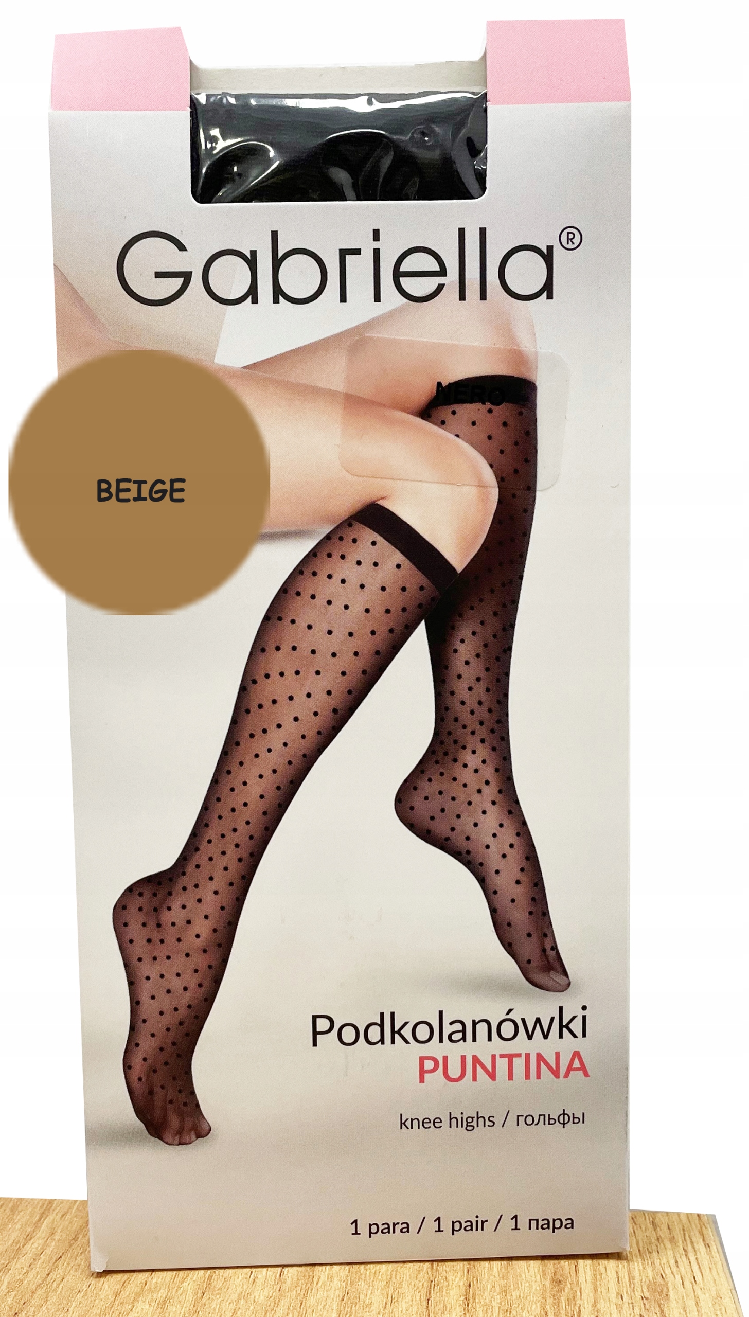 

gabriella Puntina podkolanówki Kropki beż Uni