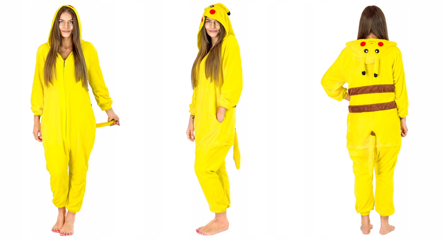 KIGURUMI ONESIE DRES PIŻAMA KOMBINEZON PIKACHU M Rozmiar M