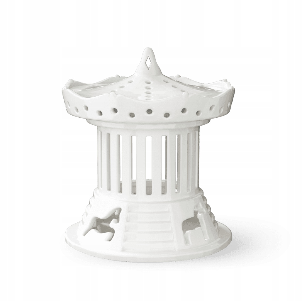 Kähler Urbania Svietnik Tealight Domček Biely Tivoli Karuzela