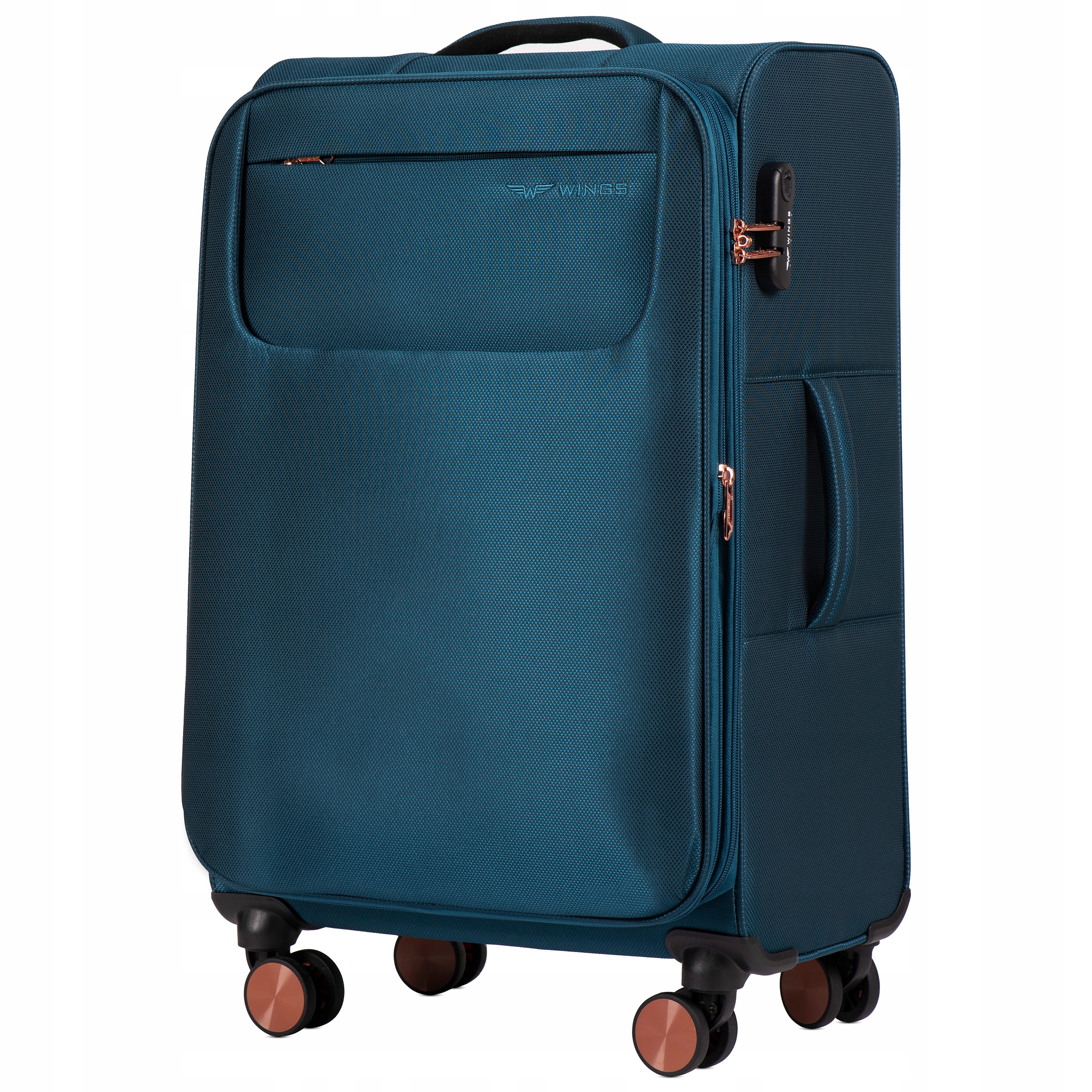 Walizka Miękka Wings Średnia M Lekka Pojemna 75L Poszerzana 4 Koła TRN01U