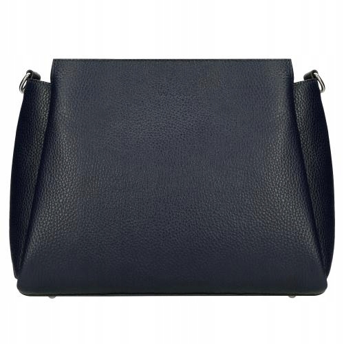 Dámská kožená kabelka malá pro každý den Pravá Kůže tmavě modrá Wojas