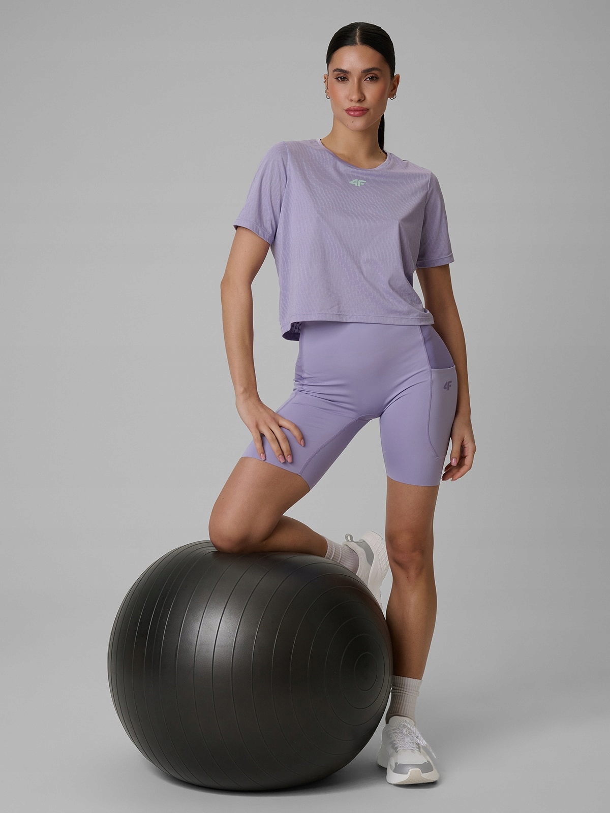 4F Dámské Fialové Slim Rychleschnoucí Legíny XL