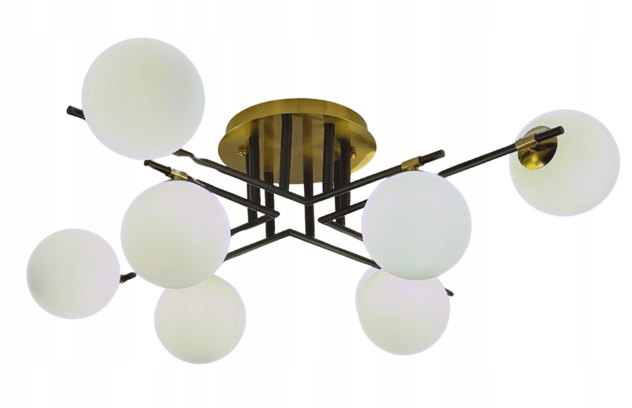 Závěsná Lampa Stropní Lustr Kule zlatá černá Moderní mléčná stropní svítidlo