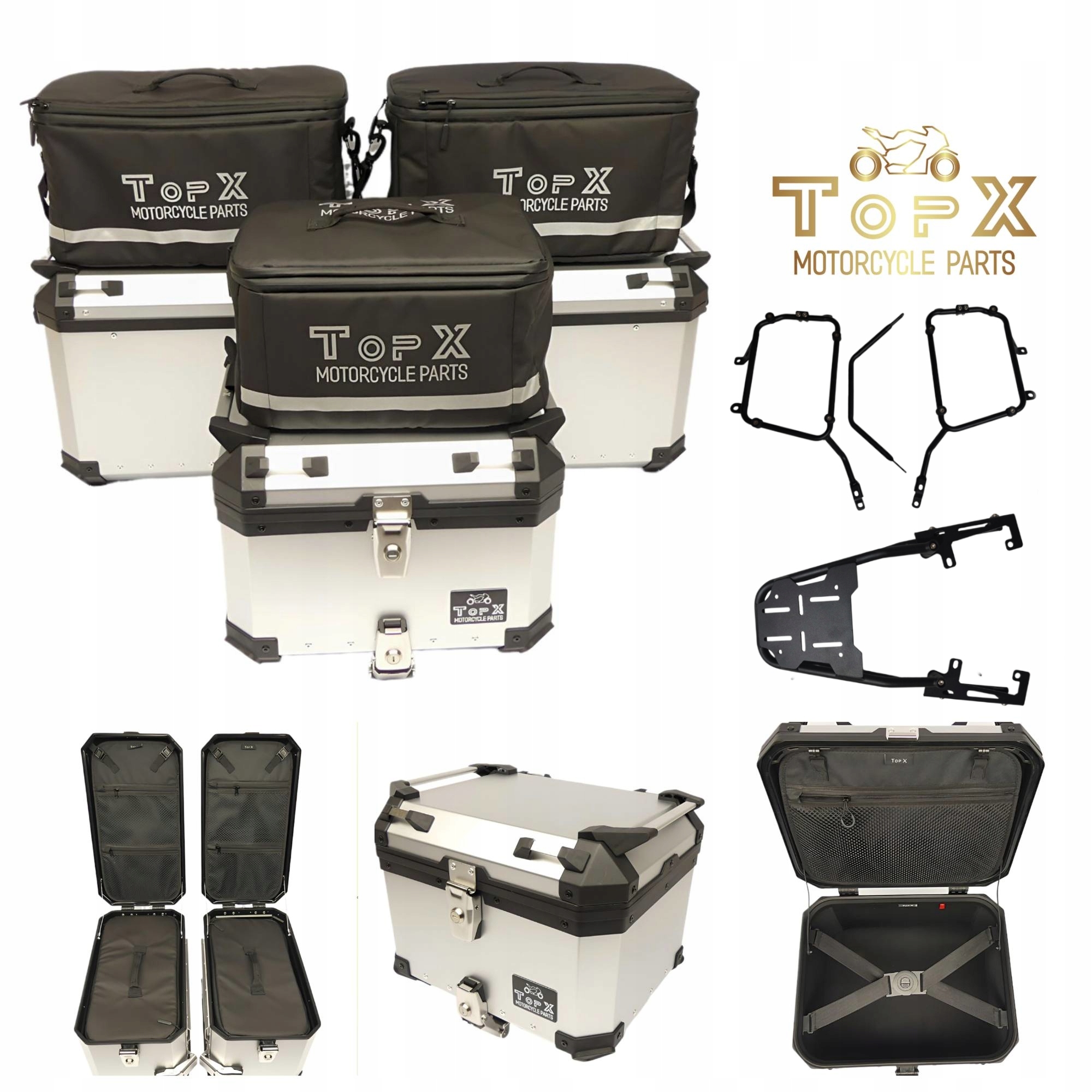 Honda NC750X Nc 750 X 21+ Sada kufrů Aluminiové rámy Tašky