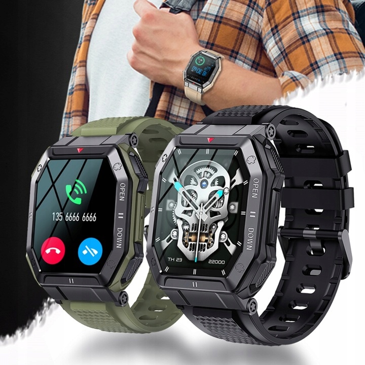 ZEGAREK MĘSKI SMART WATCH MILITARNY SPORTOWY K55 Model inny
