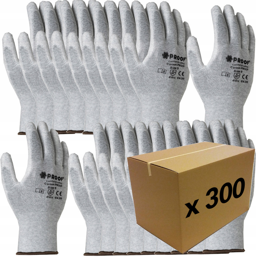 Pracovní Rukavice Ochranné Esd Antistatické Rukavice Carbon 8 300 párů
