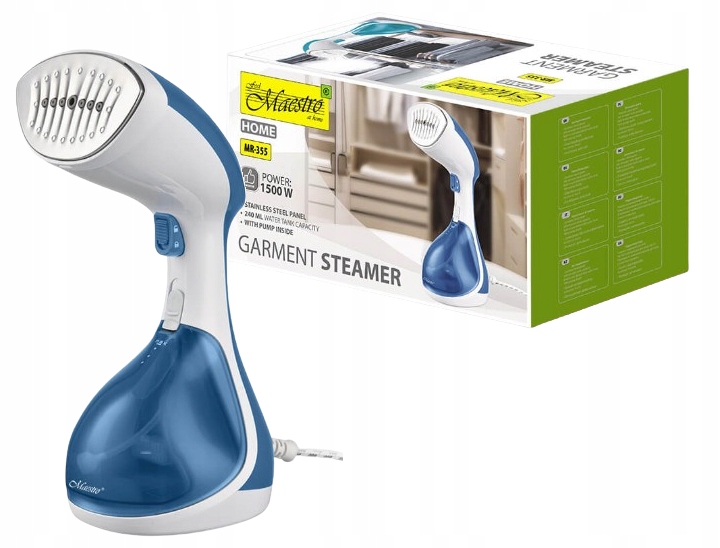 Streamer do ubrań żelazko parowe generator pary 1500W pojemność 240ml