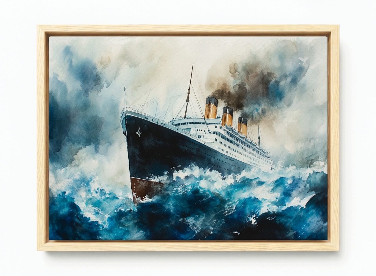 Obraz Rám Americký Box Voda Loď Liniovec Transatlantik Titanic 60x40