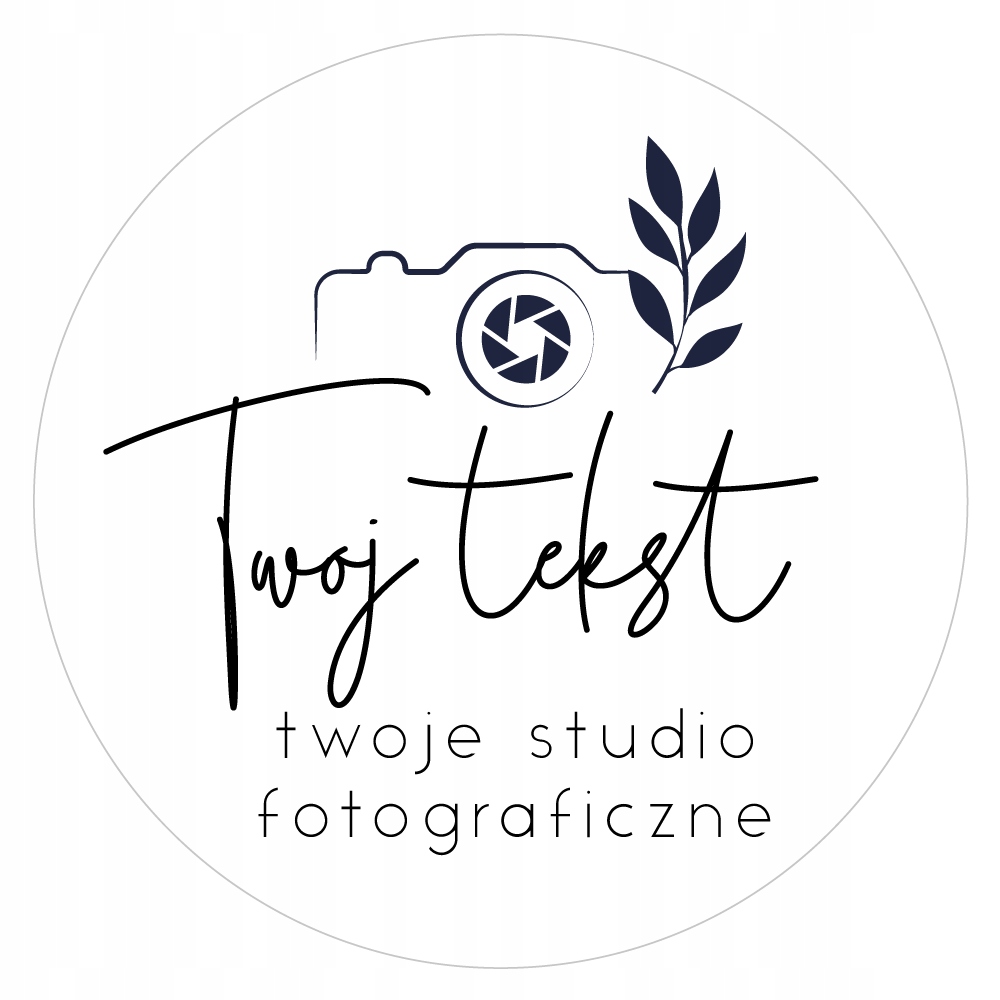Naklejki personalizowane Studio Fotograficzne Twoja Nazwa Logo 24 sztuki
