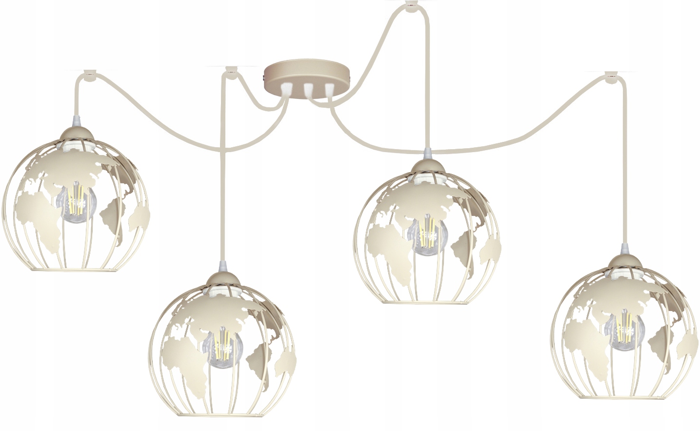 Luster do obývačky Pajúk Globus závesná stropná lampa béžová stropné svietidlá