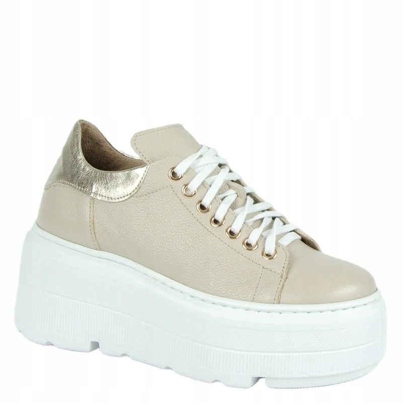 Lemar 10165 Tenisky Adidasy Kůže Lico Béžové 40