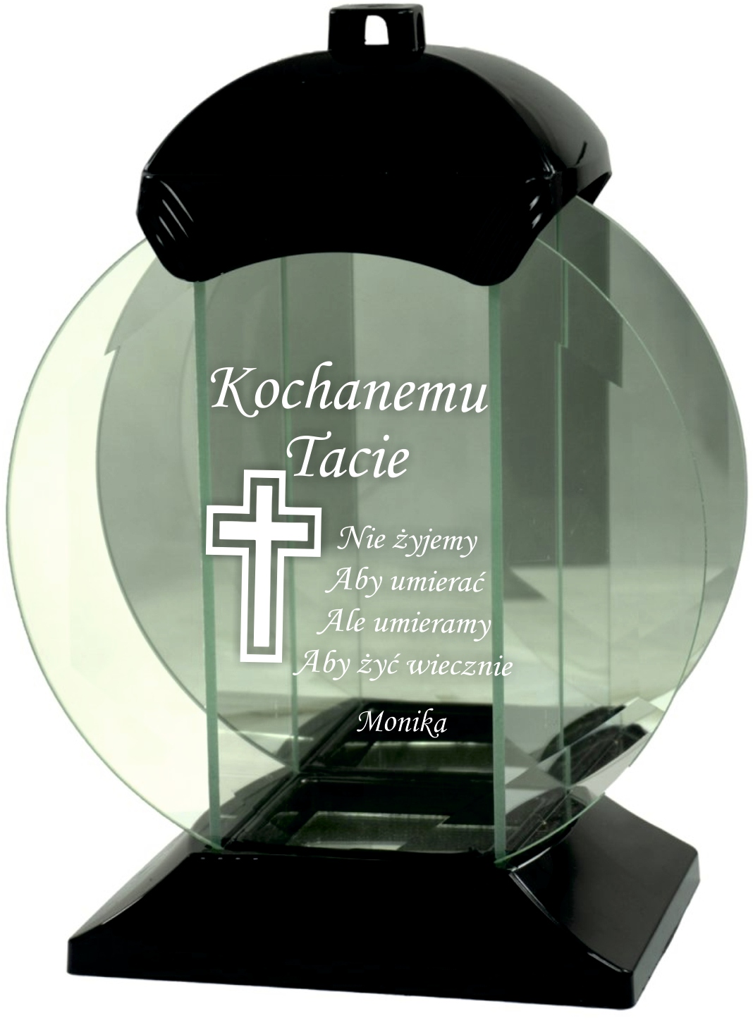 Hřbitovní Svíčka Skleněná rytina Milovanému Tatínkovi