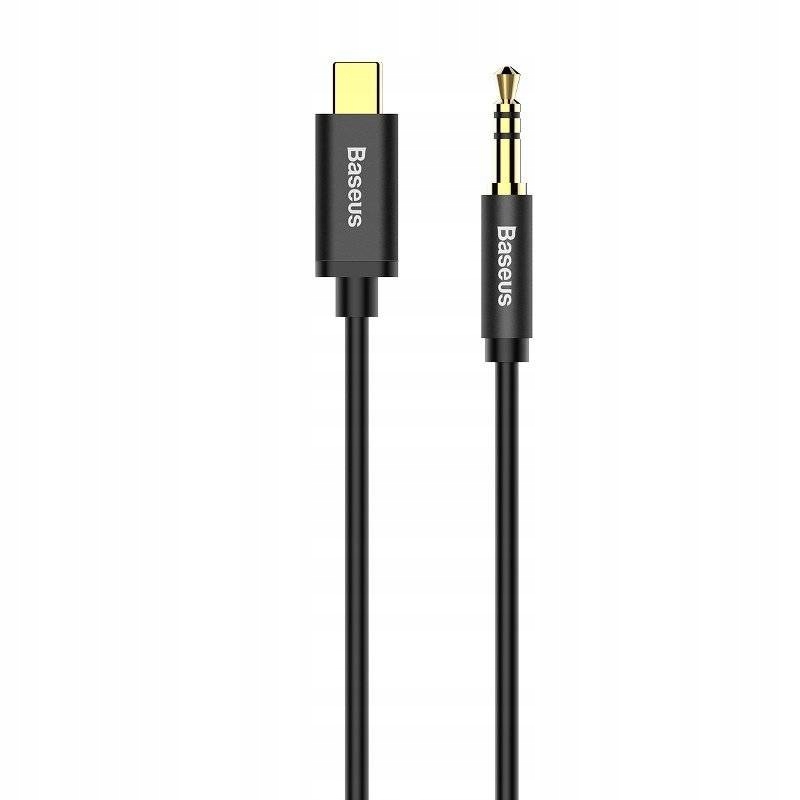BASEUS KABEL USB-C TYPE-C AUX MINI JACK 3.5mm WTYK PRZEWÓD AUDIO 1.2M 120cm Stan opakowania oryginalne