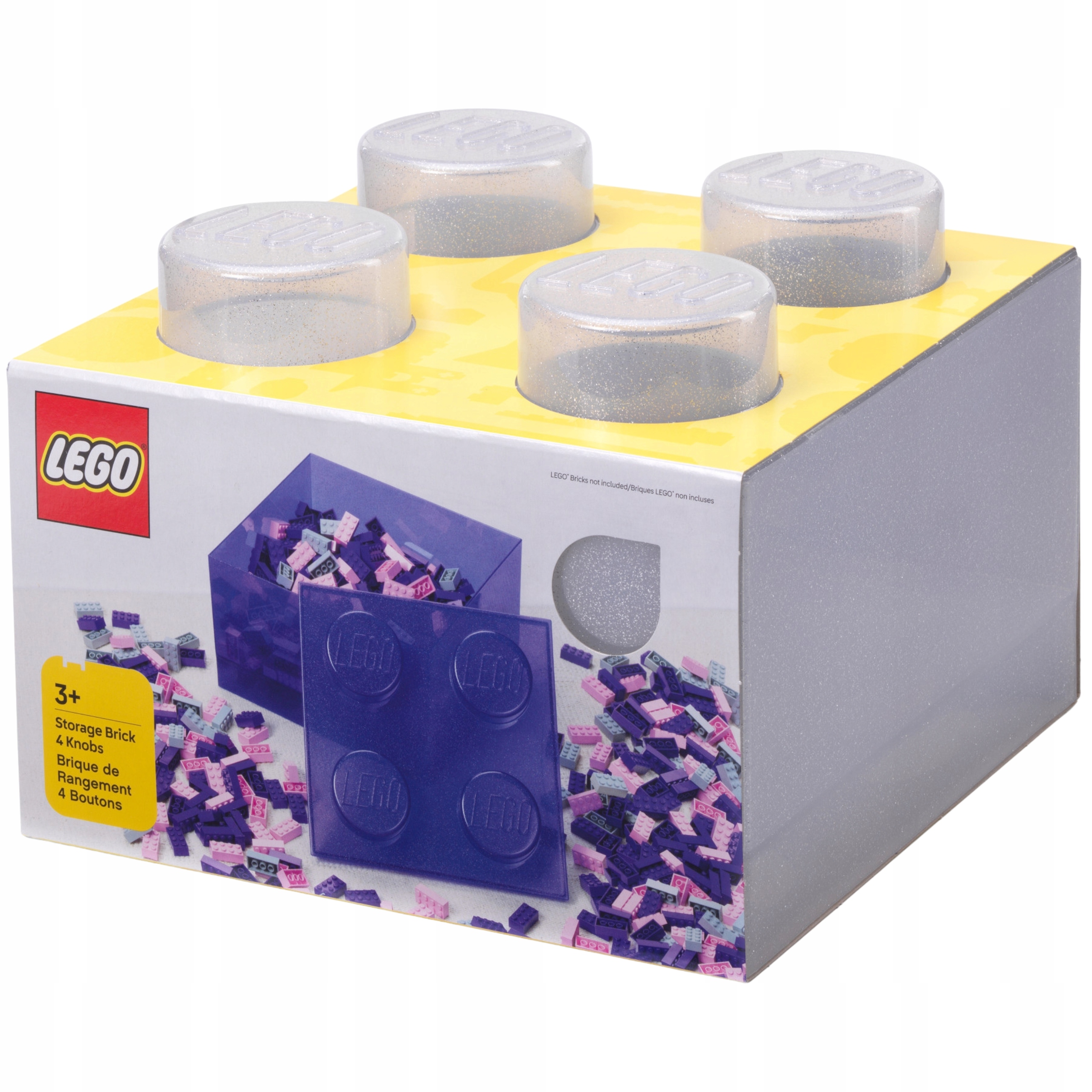 Lego Průhledný plastový obal Tvar kostky Lego Brick 4