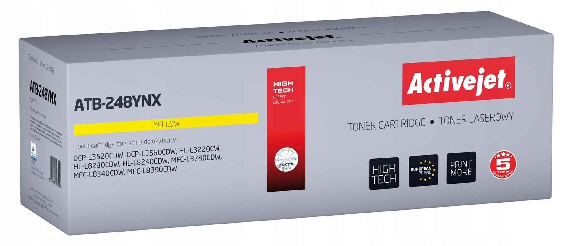 Activejet ATB-248YNX Toner (zamiennik Brother TN248XLY; Supreme; 2300 stron