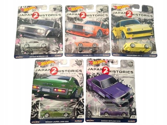 Hot Wheels Premium Car Culture Japan Historics 2 JH2 zestaw 5 sztuk