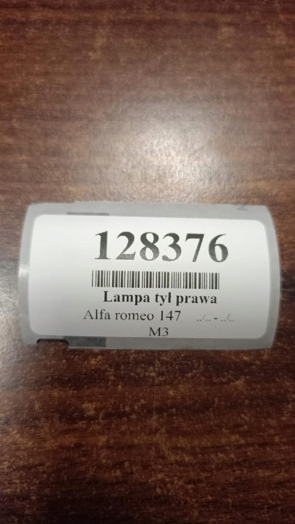 ALFA ROMEO 147 FL light right rear part 46556347