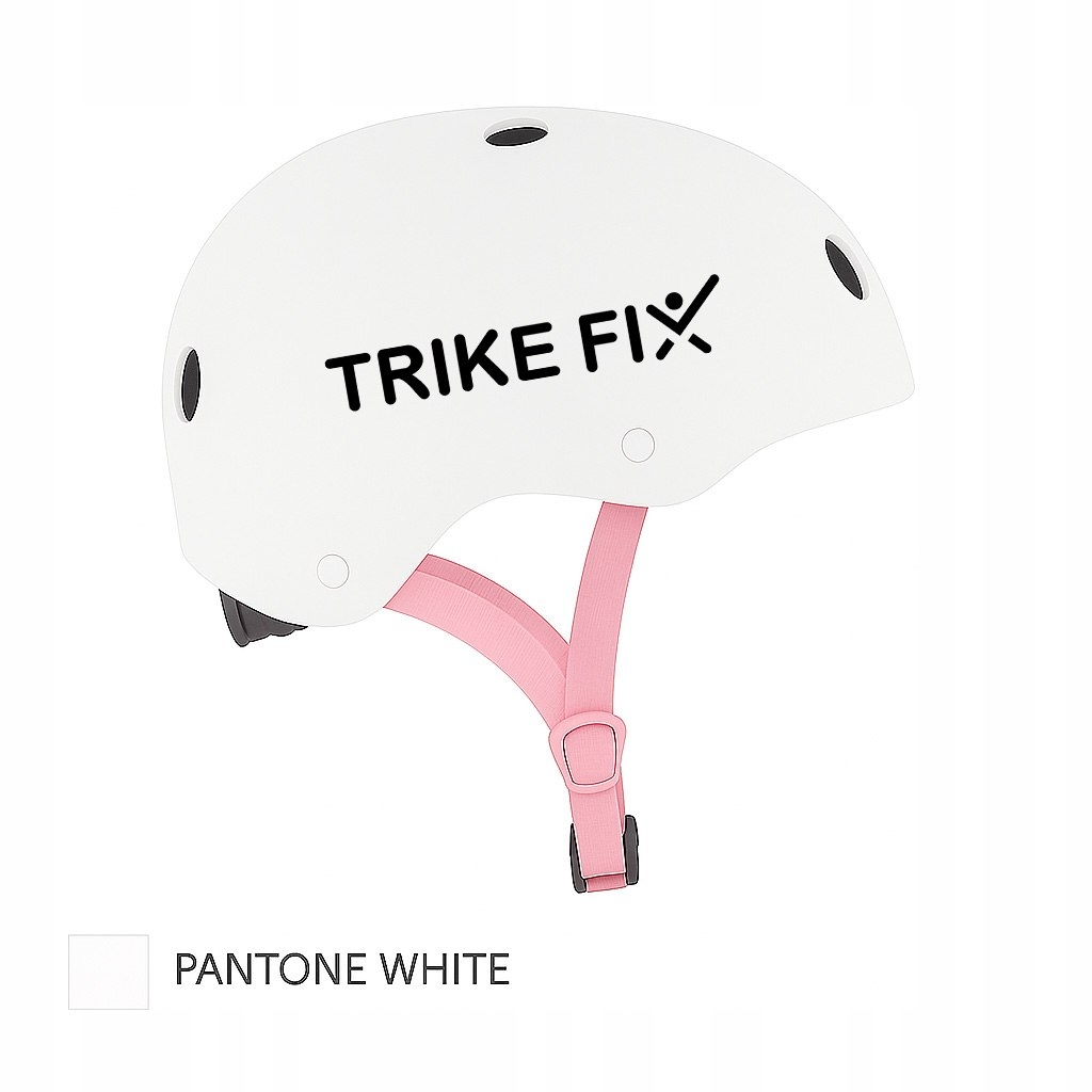 Kask rowerowy dla dziecka Trike Fix dziecięcy regulowany Led S 48-54cm biał