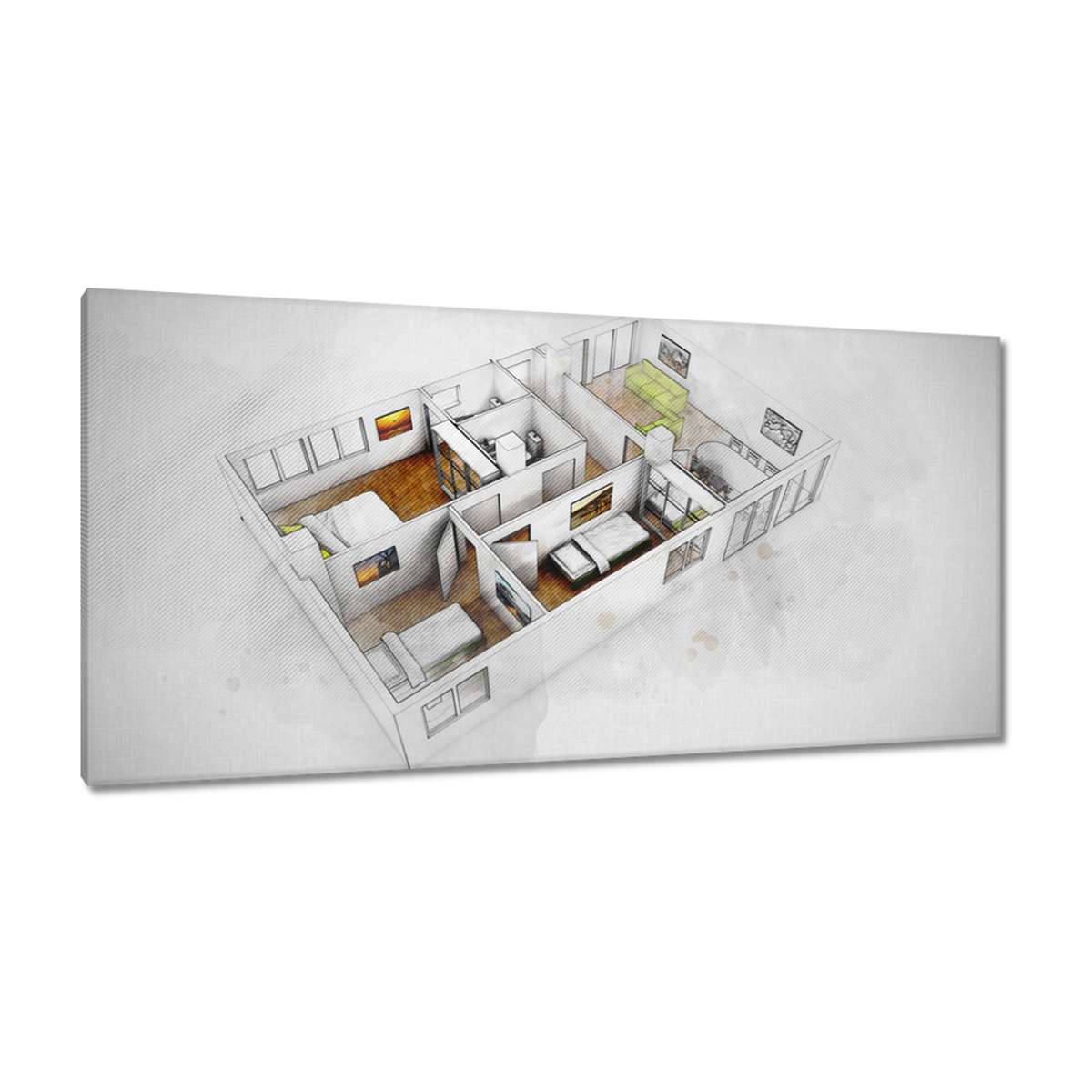 Obrazy 115x55 Vizualizace 3D návrhu