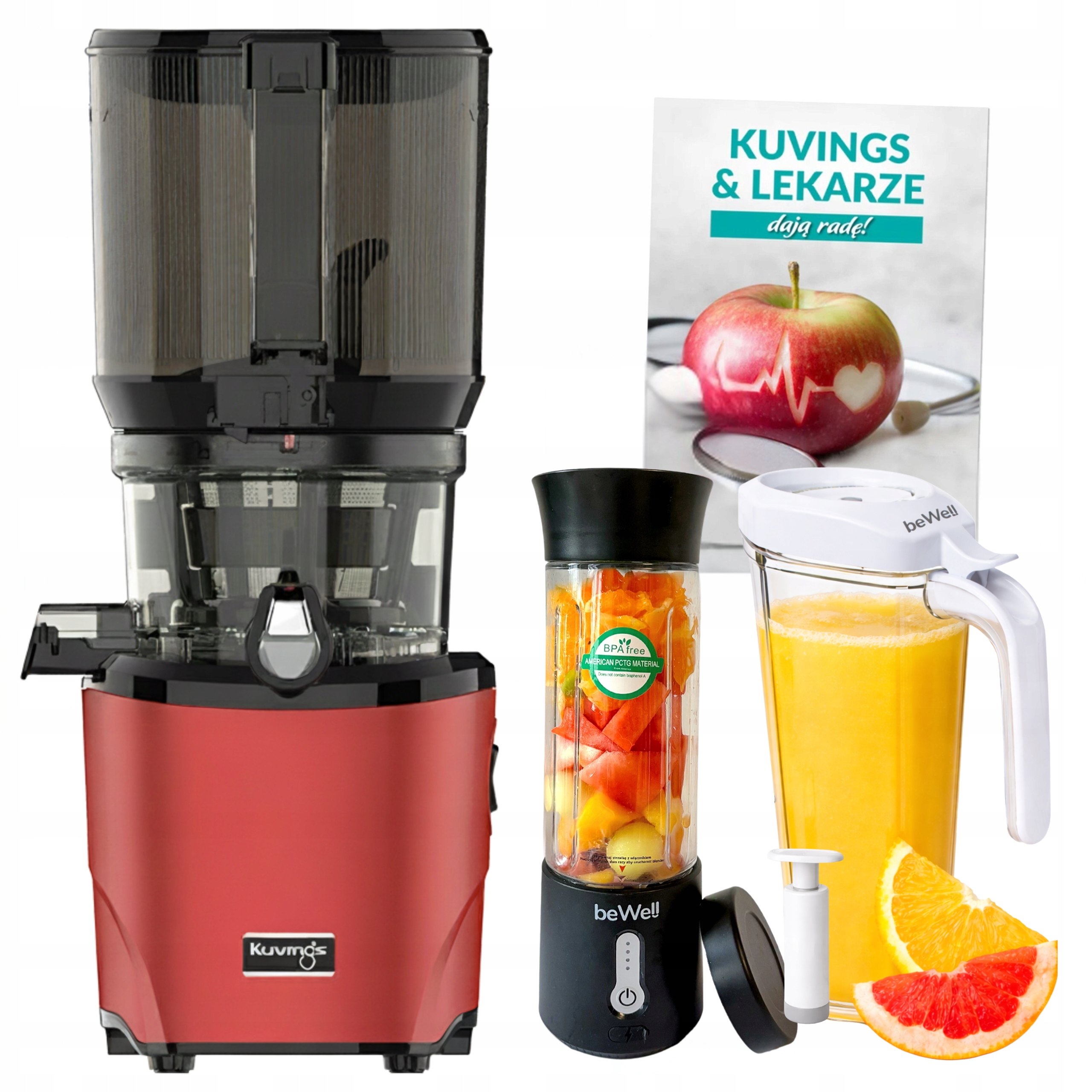 Kuvings AUTO10S Pomalý odšťavňovač na šťávy z ovoce zeleniny Dárky