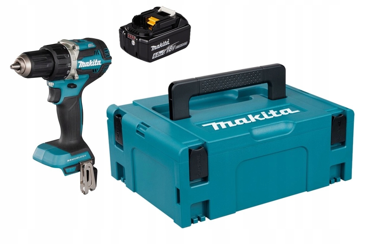 Makita Aku Wiertarko Wkrętarka 18V Lxt 65Nm 1x6Ah BL1860 DDF484ZJ