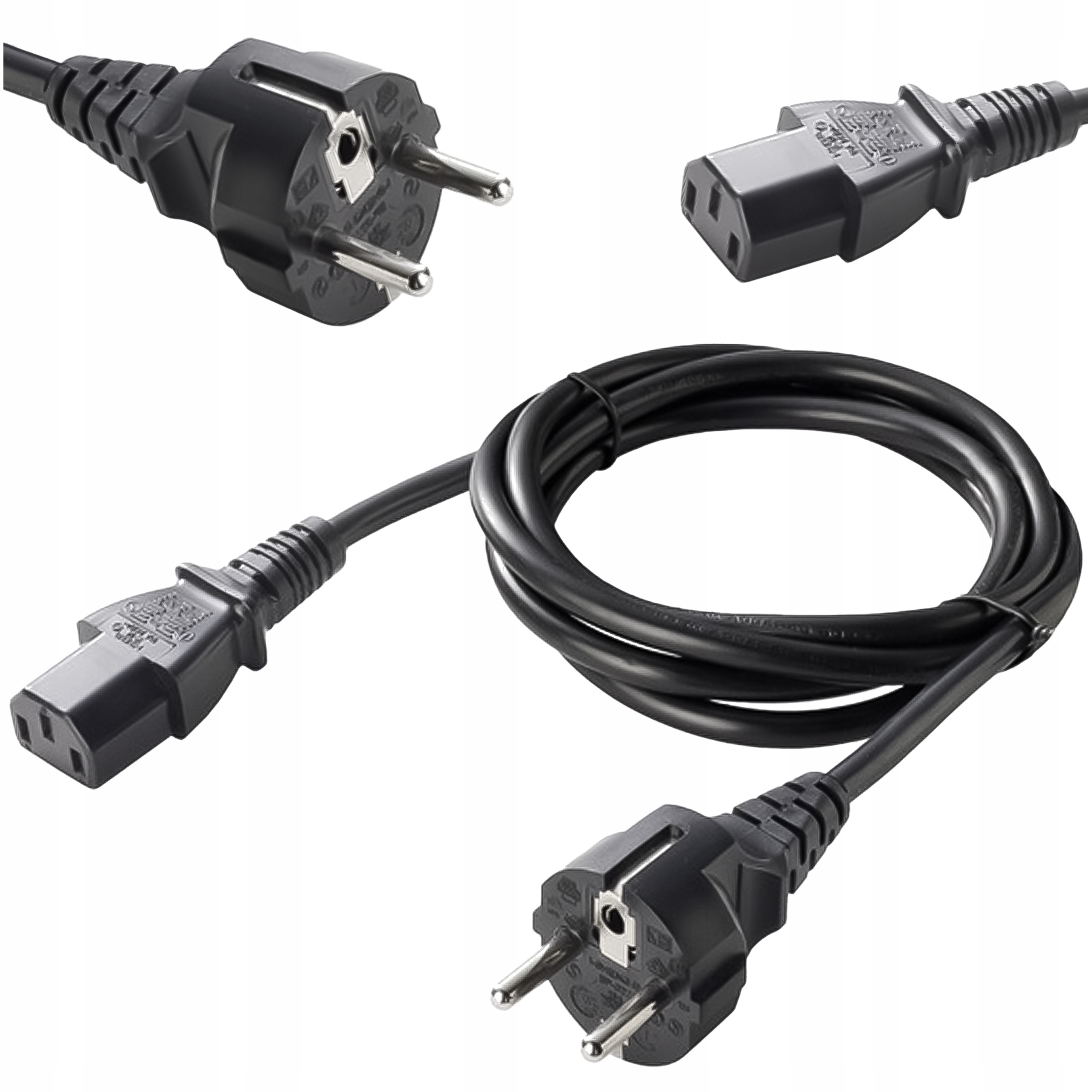 

Przewód Kabel 1,5 m Zasilający Komputerowy LCD Pc